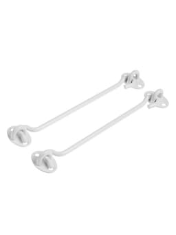 Крючок ветровой LOCKLAND KV001, L=200 мм, нержавеющая сталь, белый, 2 шт.