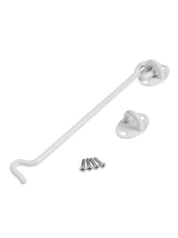 Крючок ветровой LOCKLAND KV001, L=200 мм, нержавеющая сталь, белый, 2 шт.