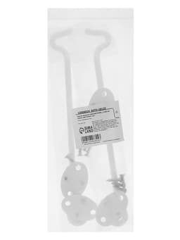 Крючок ветровой LOCKLAND KV001, L=200 мм, нержавеющая сталь, белый, 2 шт.