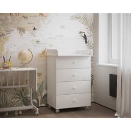 Комод пеленальный ИНКАНТО Nova 600/4, 85×64×45 см, ЛДСП, белый