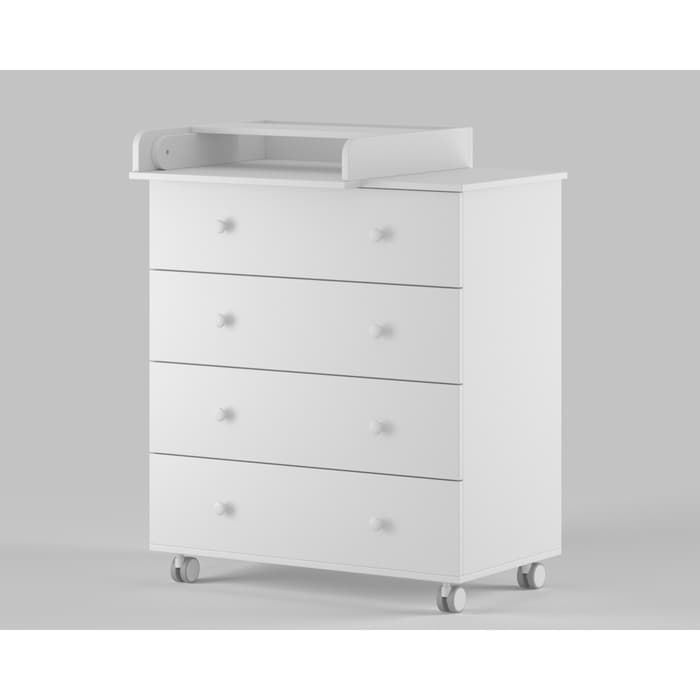 Комод пеленальный ИНКАНТО Nova 800/4 с органайзером, 85×84×45 см, ЛДСП, белый