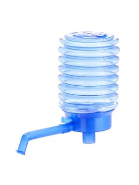Помпа для воды, механическая, прозрачная, под бутыль от 11 до 19 л, голубая