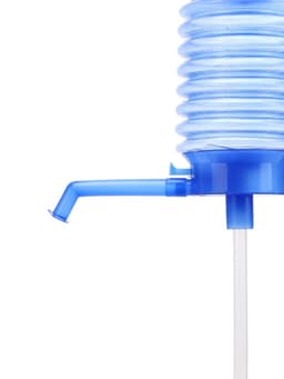 Помпа для воды, механическая, прозрачная, под бутыль от 11 до 19 л, голубая