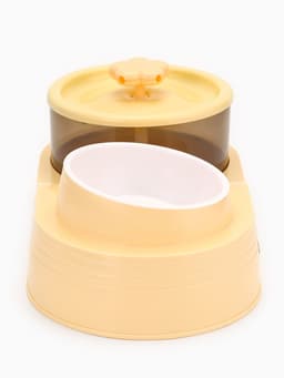 Фонтан для животных с миской «Пижон», 34×17.5×11.5 см, бежевый