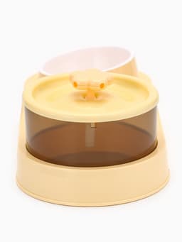 Фонтан для животных с миской «Пижон», 34×17.5×11.5 см, бежевый