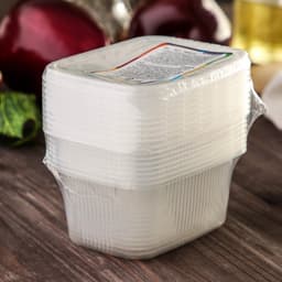 Контейнер одноразовый с крышкой, пластик, набор 10 шт., 250 мл, 10.8×8.2×4.6 см, прозрачный