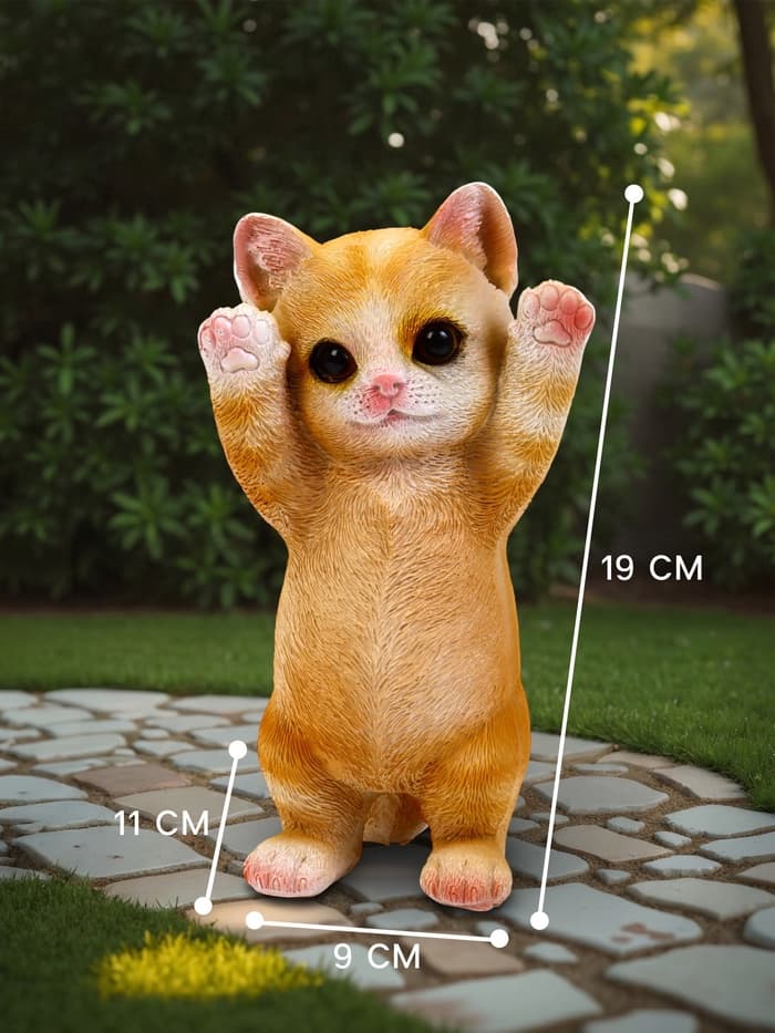 Садовая фигура из полистоуна «Котёнок», 19×11×9 см