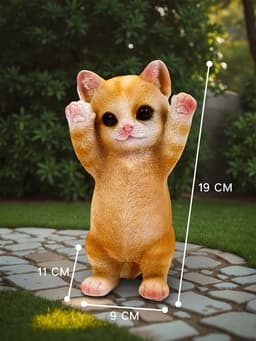 Садовая фигура из полистоуна «Котёнок», 19×11×9 см