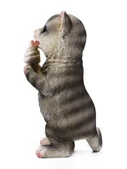 Садовая фигура из полистоуна «Котёнок с мороженым», 19×11×7 см