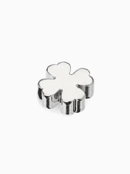 Бусина-разделитель родированный «Клевер», 7×7 мм, (набор 10 штук), медь, цвет серебро