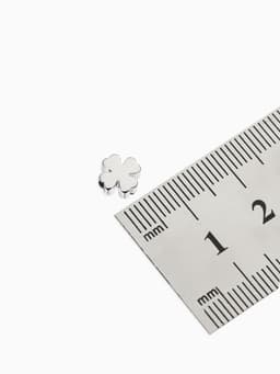 Бусина-разделитель родированный «Клевер», 7×7 мм, (набор 10 штук), медь, цвет серебро