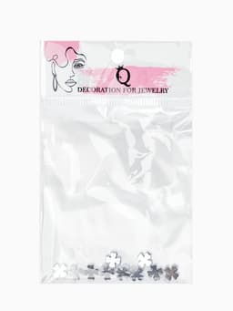 Бусина-разделитель родированный «Клевер», 7×7 мм, (набор 10 штук), медь, цвет серебро