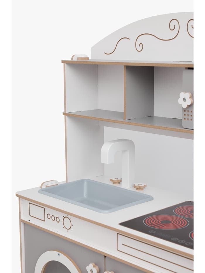 Кухня игровая детская «Аделина», бело-серая, ЛМДФ