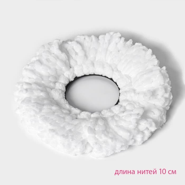 Насадка для швабры с отжимом - центрифугой Доляна, длина нитей 10 см, микрофибра, МИКС