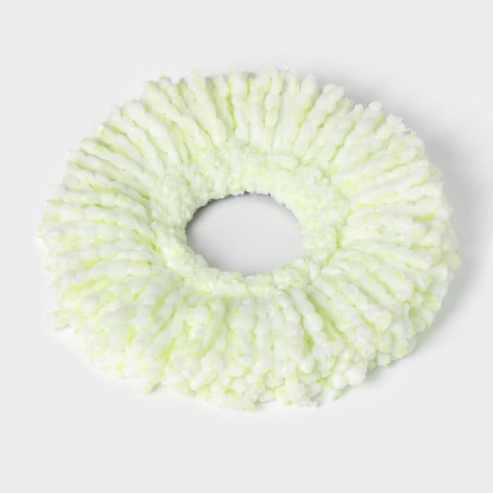 Насадка для швабры с отжимом - центрифугой Доляна, длина нитей 10 см, микрофибра, МИКС