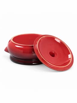 Горшочек для запекания Борисовская керамика «Красная», 700 мл, 18×16.5×9 см, красный