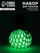 Набор для опытов "Мялка в сетке с фосфором", зеленый, пакет