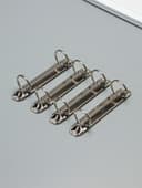 Зажим кольцевой на два кольца, диаметр кольца 3 см, 12.3 см, металл, набор 4 шт.