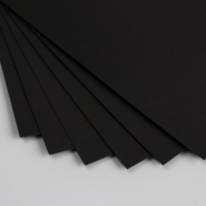 Лист для фотоальбома чёрный, плотность 250 г, набор 30 шт., 26×26 см