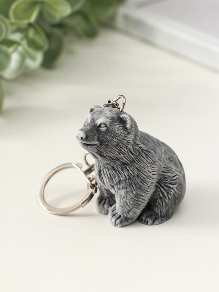 Брелок для ключей на кольце «Медвежонок сидит», 4.5 см