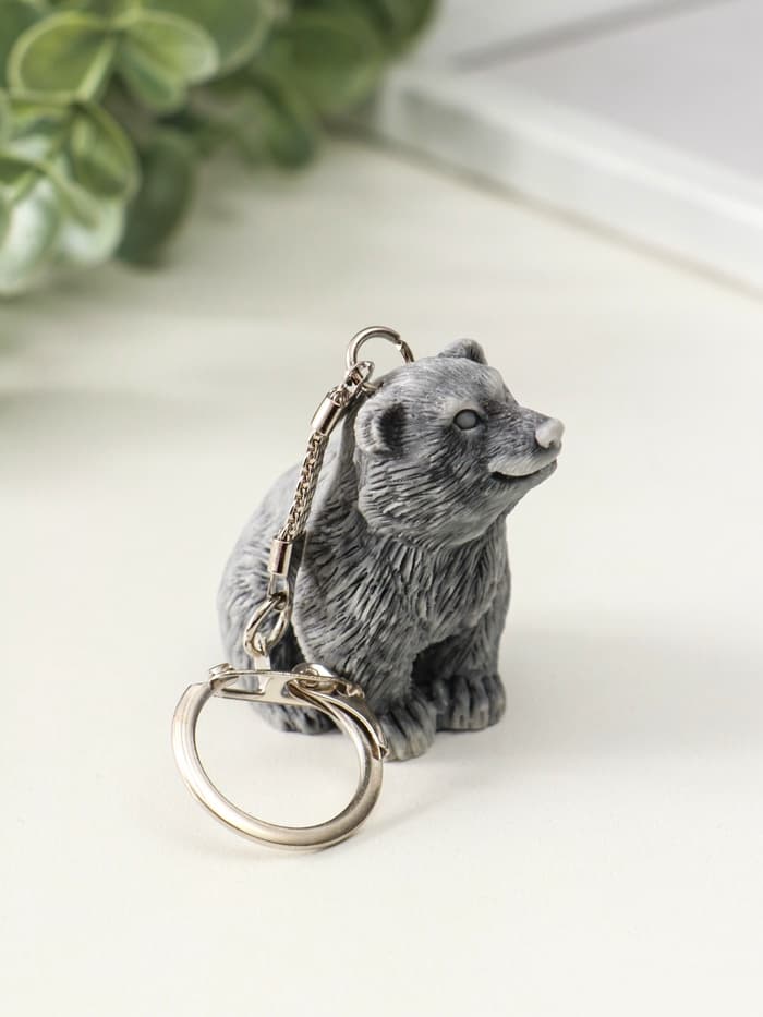 Брелок для ключей на кольце «Медвежонок сидит», 4.5 см