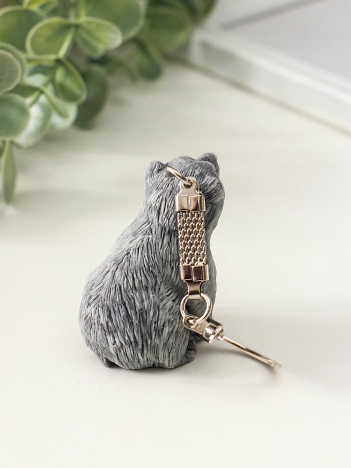 Брелок для ключей на кольце «Медвежонок сидит», 4.5 см