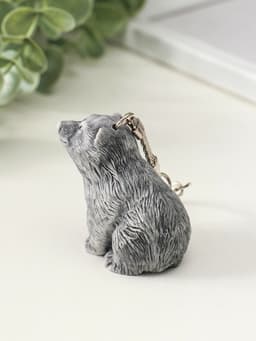 Брелок для ключей на кольце «Медвежонок сидит», 4.5 см