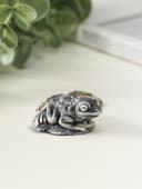 Брелок для ключей на кольце «Лягушка на листе маленькая», 2 см