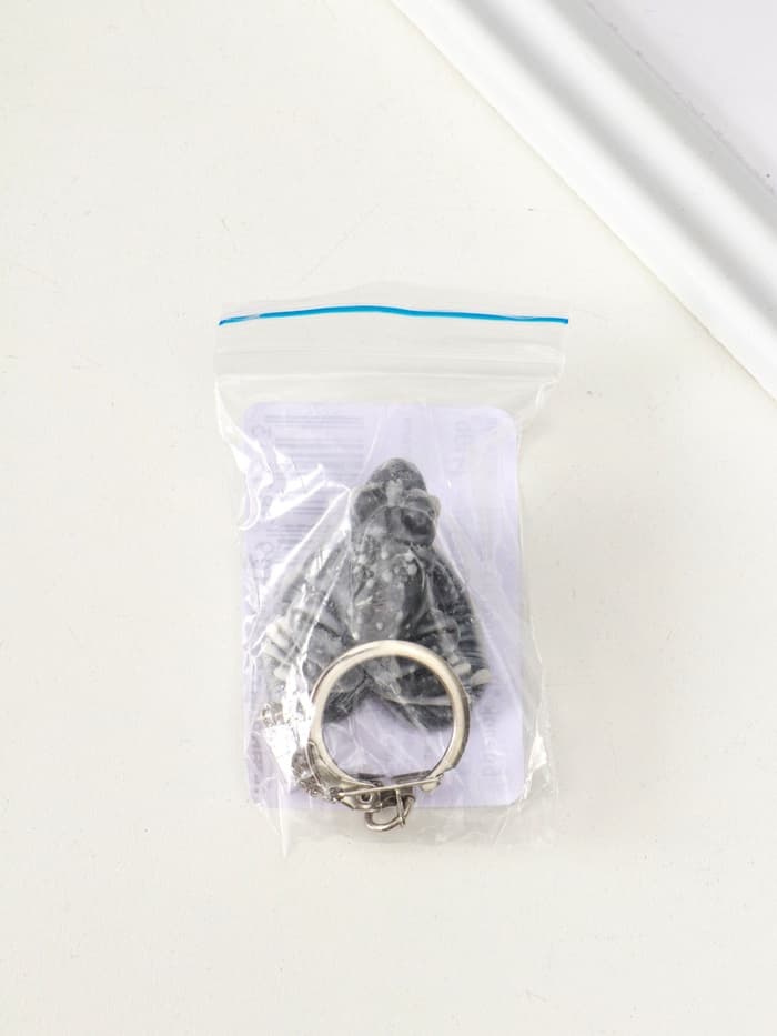 Брелок для ключей на кольце «Лягушка на листе маленькая», 2 см