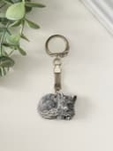 Брелок для ключей на кольце «Лисенок лежит (барельеф)», 2.4 см