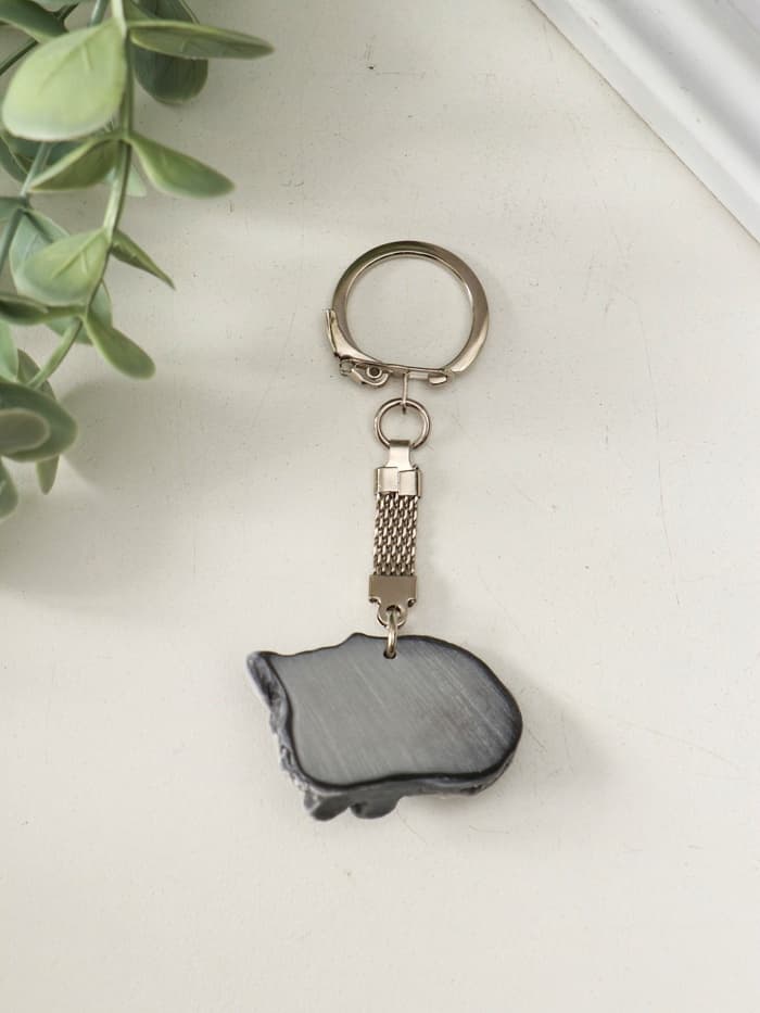 Брелок для ключей на кольце «Лисенок лежит (барельеф)», 2.4 см