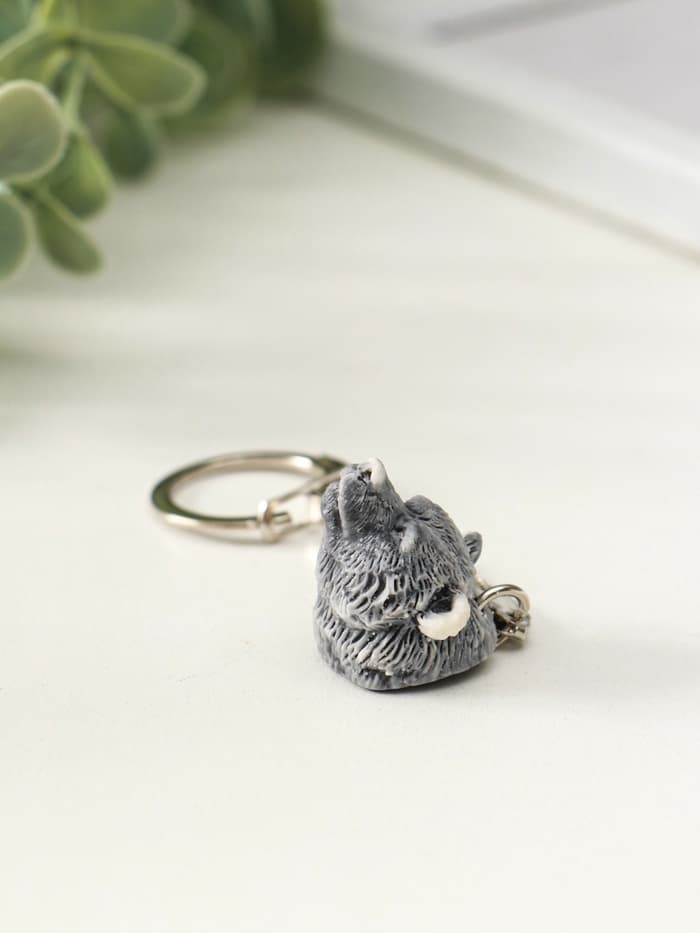 Брелок для ключей на кольце «Голова медведя маленькая», 2.5 см