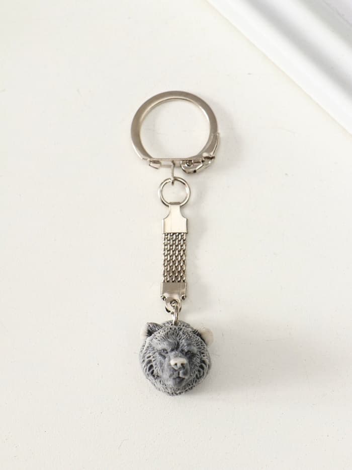Брелок для ключей на кольце «Голова медведя маленькая», 2.5 см