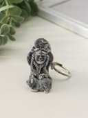 Брелок для ключей на кольце «Девочка со щенком и бубном маленькая», 4.8 см