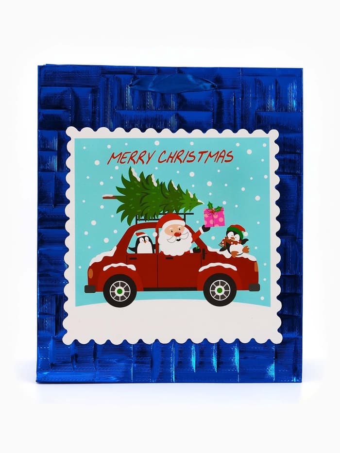 Набор подарочных пакетов 2 шт., металлизированные «Новый год», 25×30.5×12.5 см