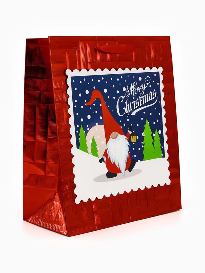 Набор подарочных пакетов 2 шт., металлизированные «Новый год», 25×30.5×12.5 см