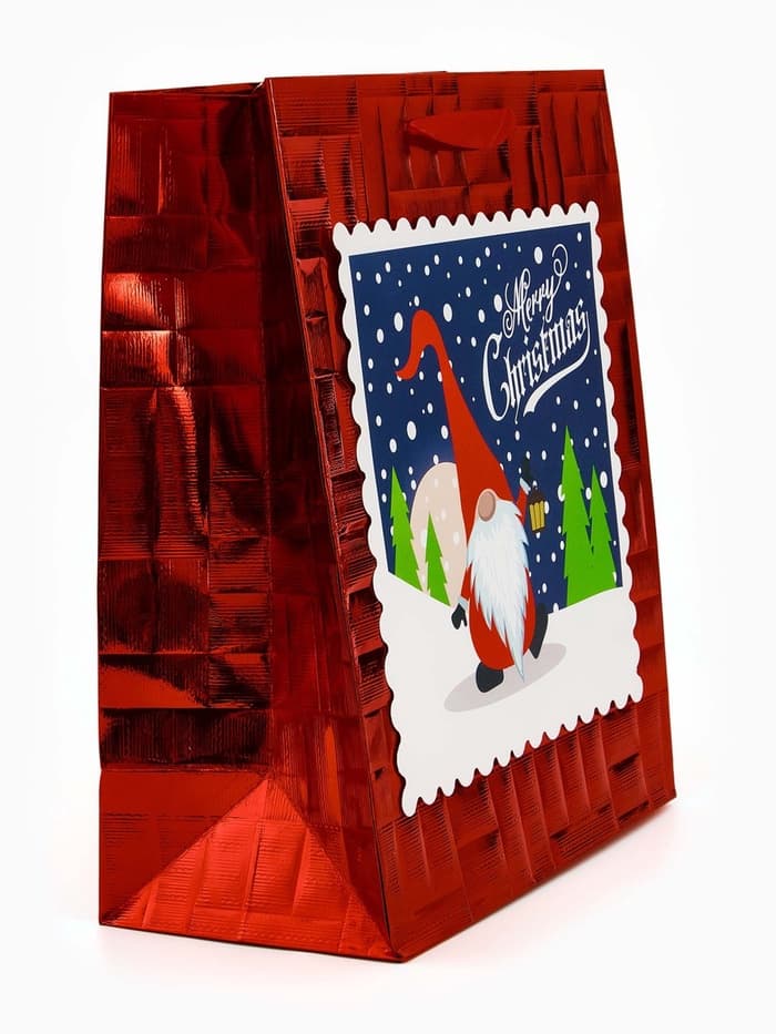 Набор подарочных пакетов 2 шт., металлизированные «Новый год», 25×30.5×12.5 см