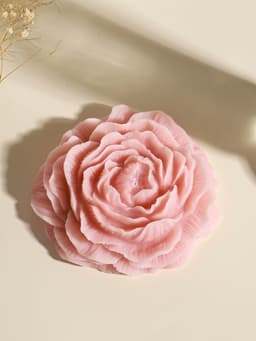 Свеча декоративная «Бутон пиона», пыльная роза, 16×14×4 см