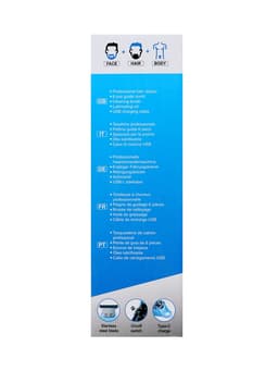 Машинка для стрижки LTRI-14, 4 насадки, 1,5/2/3/4 мм, USB, голубая