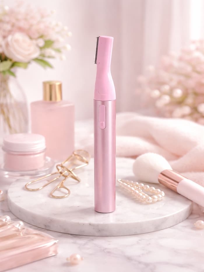 Триммер LEP-05, для бровей, от батареек 1хААА, розовый