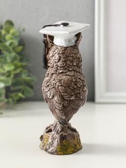 Фигурка «Филин ученый в шляпе магистра», 14 см, коричневый