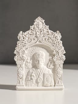 Икона «Николай Чудотворец», с подвесом, 12×8×2 см, гипс