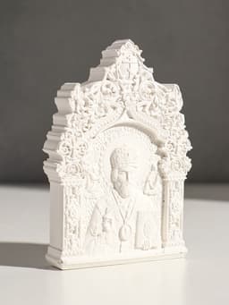 Икона «Николай Чудотворец», с подвесом, 12×8×2 см, гипс
