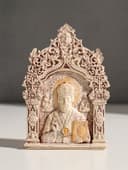 Икона «Николай Чудотворец», с подвесом, 12×8×2 см, гипс, роспись