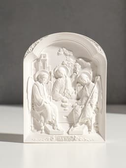 Икона «Святая троица», с подвесом, 12×9×2 см, гипс