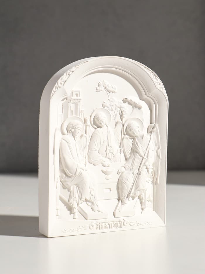 Икона «Святая троица», с подвесом, 12×9×2 см, гипс