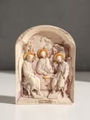 Икона «Святая троица», с подвесом, 12×9×2 см, гипс, роспись