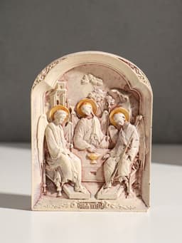 Икона «Святая троица», с подвесом, 12×9×2 см, гипс, роспись