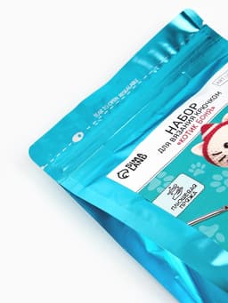 Набор для вязания игрушки «Котик в шапочке», 18 см, амигуруми