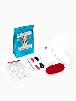 Набор для вязания игрушки «Котик в шапочке», 18 см, амигуруми